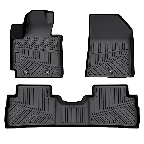 Cartist Custom Fit for Floor Mats 2014-2019 Kia Soul (Not for Hybrid) All Weather Floor Liners Front & 2nd Row TPE Waterproof