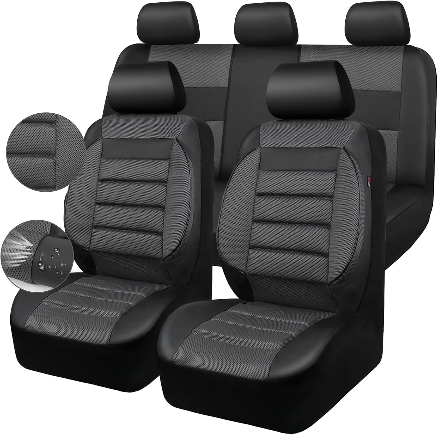 CAR PASS Leather 3D Foam Back Support
