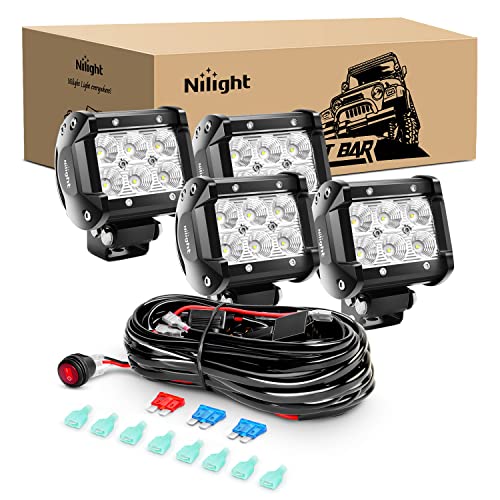 Nilight 4Pcs 4-Inch LED Pods