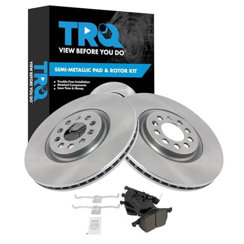 TRQ Front Brake Pad & Rotor Kit (Semi-Metallic)