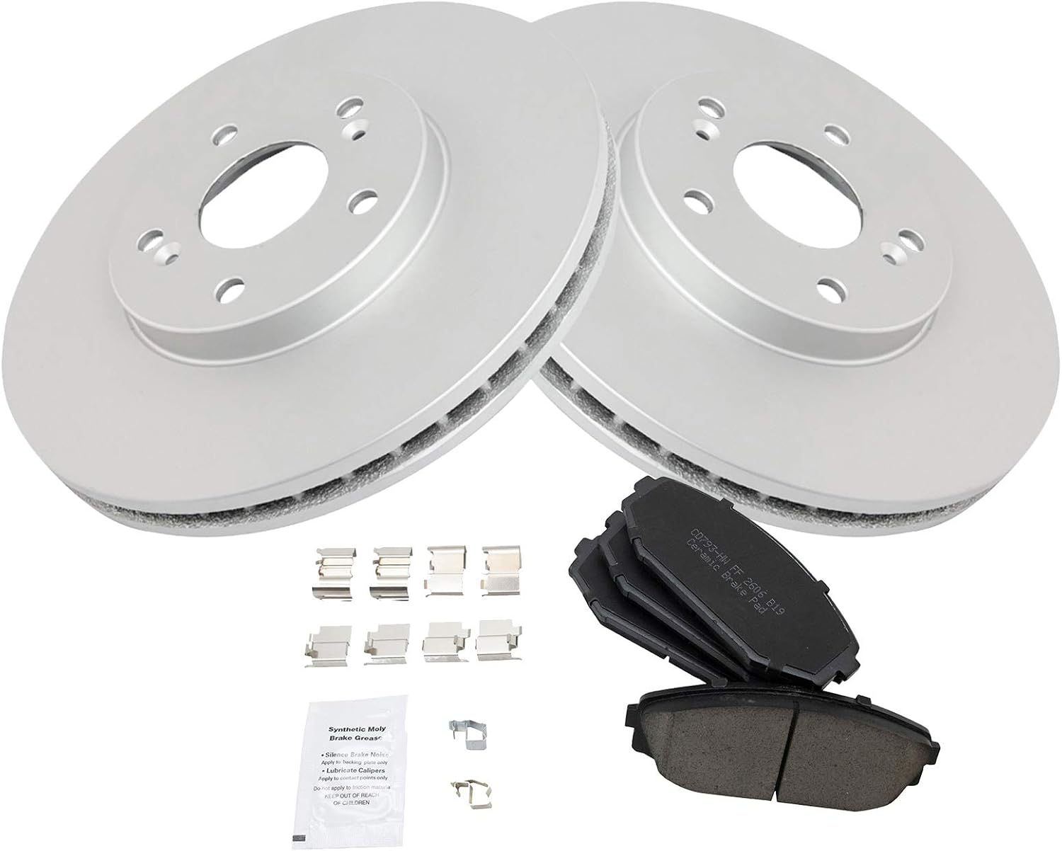 TRQ Front Brake Pad & Rotor Kit (Acura MDX / Honda Odyssey)