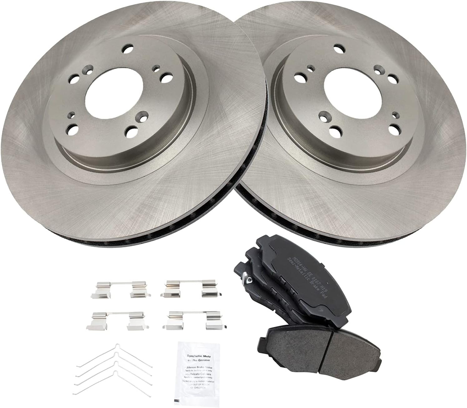 TRQ Semi‑Metallic Front Brake Pad & Rotor Kit (CR‑V/Civic SI)