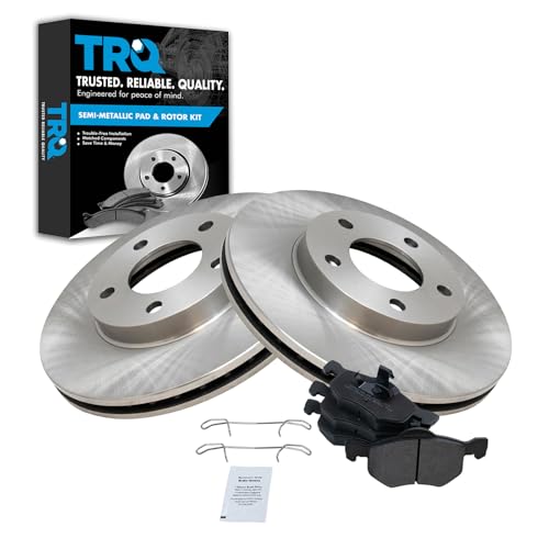 TRQ Front Semi‑Metallic Pad & Rotor Kit