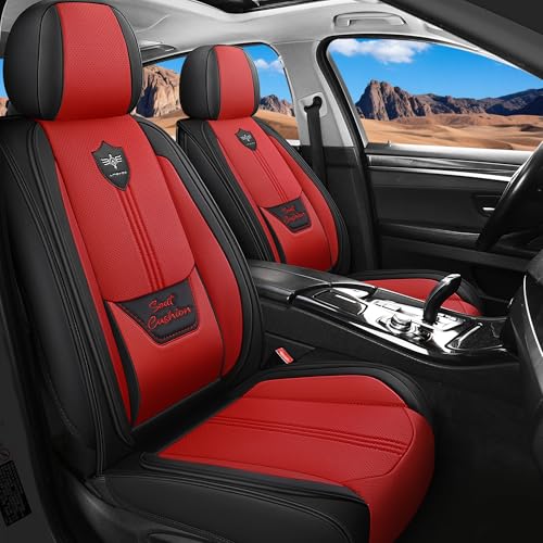 LINGVIDO Car Seat Covers  Premium Nappa Leather Full Set for Front & Rear Seats, Durable, Comfortable, Easy to Install, Fits Most Cars, Sedans, SUVs  Ideal for Commuters, Families & Road Trips