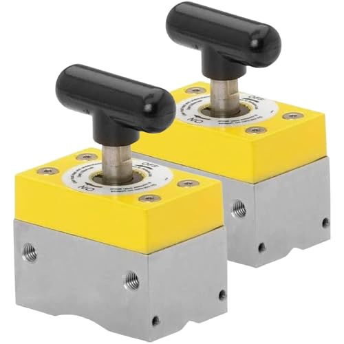 Magswitch MagSquare 165 Magnetic Welding Square Base Clamp Holder for Welding Kit, Tools, Supplies and Accessories, Magnet Switch with On/Off Capabilities, 150 lb Holding Force, 2 Pack