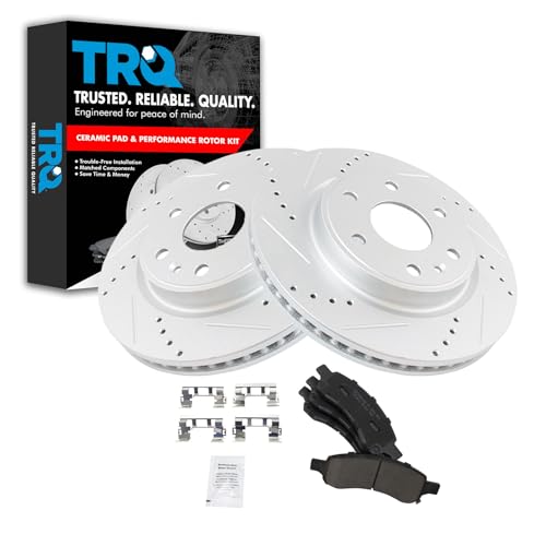 TRQ Premium G-Coated Slotted X Drilled Ceramic Kit