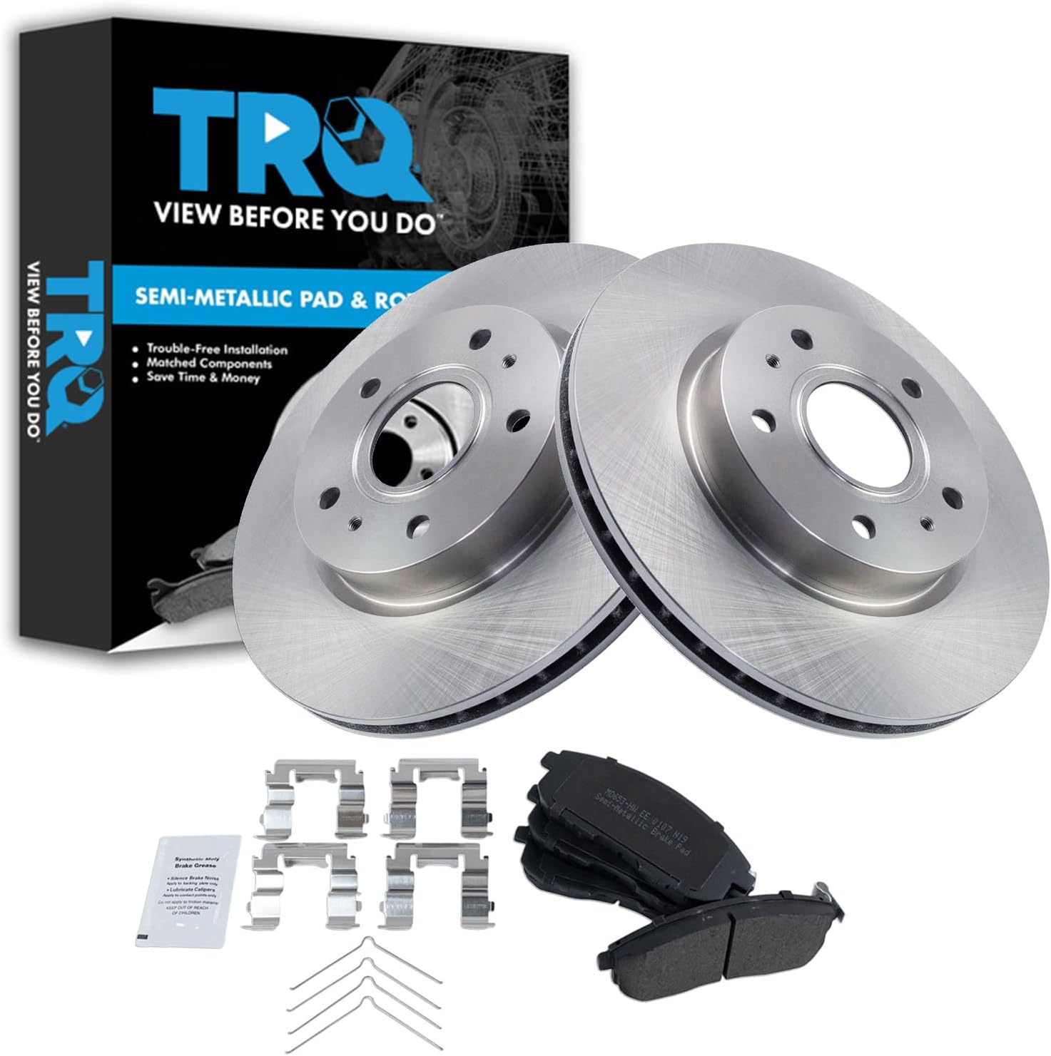 TRQ Front Brake Pad & Rotor Kit (2007-2008 SX4)