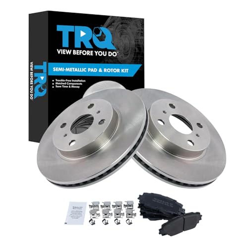 TRQ Front Brake Pad & Rotor Kit Semi‑Metallic (Budget)