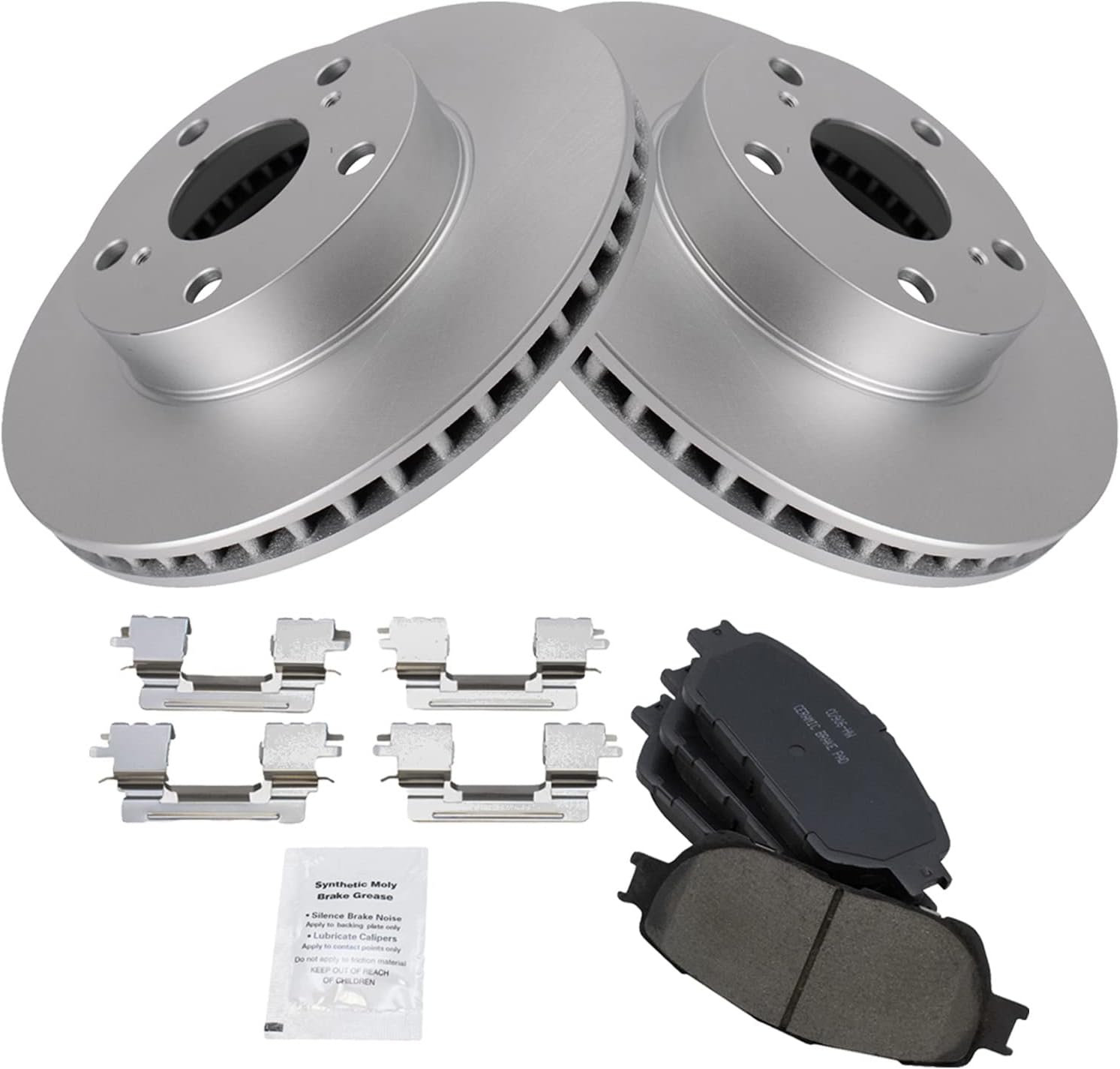 TRQ Ceramic Pad & Coated Rotor Kit (Tacoma)