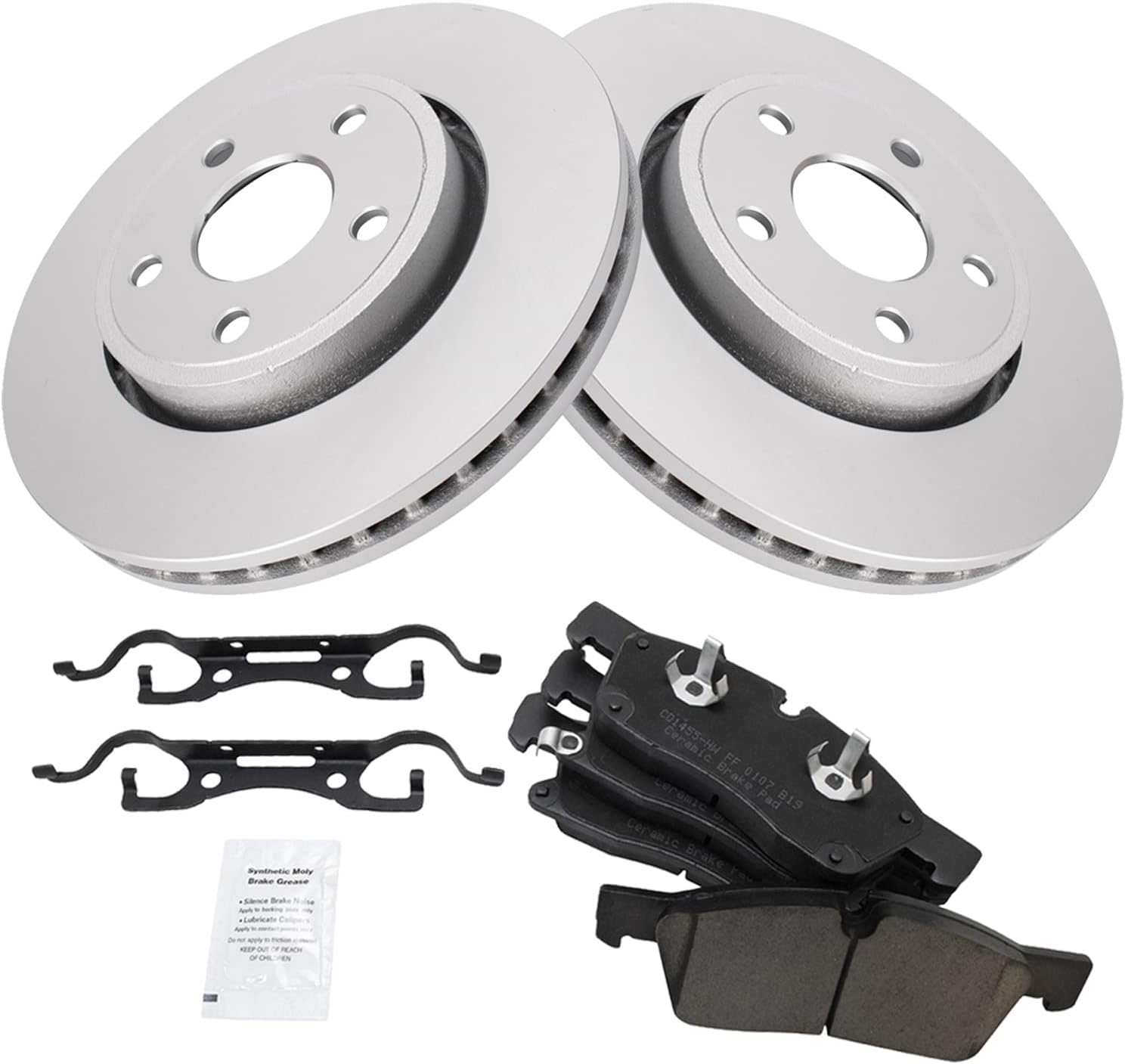TRQ Front Brake Pad & Rotor Kit (Dodge Durango / Jeep Grand Cherokee)