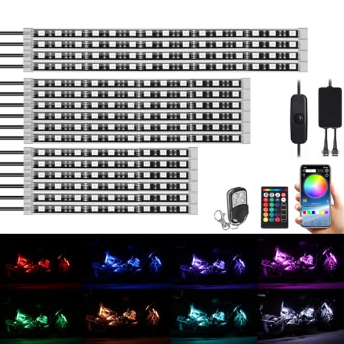 SUNPIE 16 PCS RGB Motorcycle LED Underglow Kit