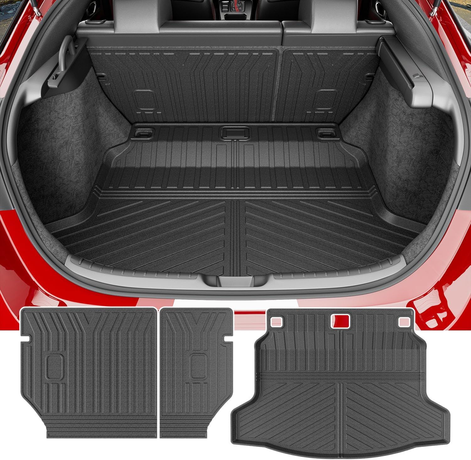 powoq Trunk Mat Compatible with 2022-2025 Honda Civic Hatchback