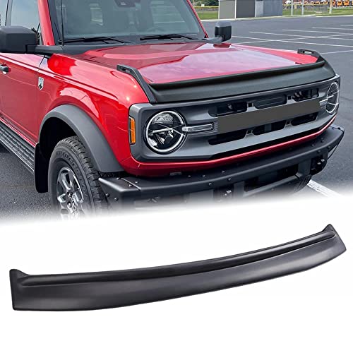 Hood Deflector Hood Protector Fit for Ford Bronco 4-Door & 2-Door 2021 2022 2023 2024 2025 Trail Armor Textured Black Hood Guard Shield Bug Deflector
