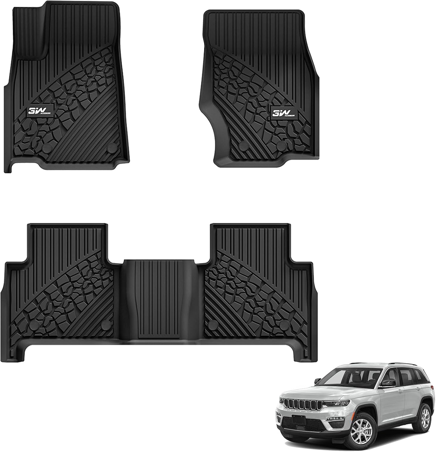 3W Floor Mats for Jeep Grand Cherokee 2022-2025