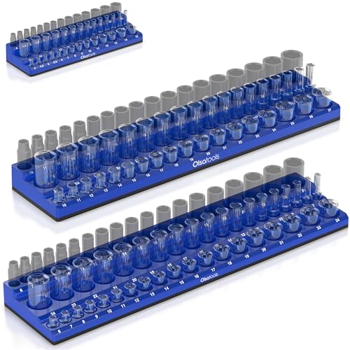 Olsa Tools 3-Row Magnetic Socket Organizer (141)