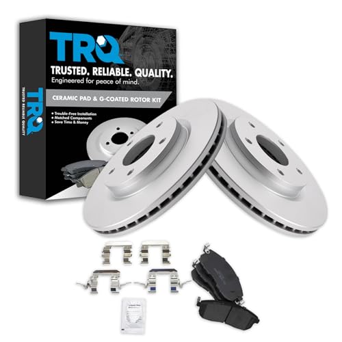 TRQ Front Brake Pad & Coated Rotor Kit