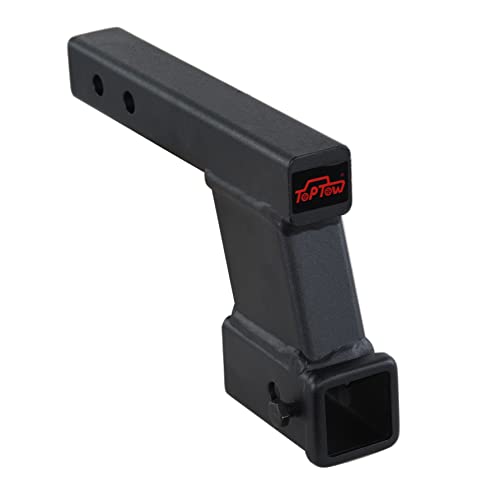 TOPTOW Trailer Hitch Extender Adapter with 6-inch Riser/Drop, 2" Receiver, 2-inch Solid Shank, 10000lbs Capacity...