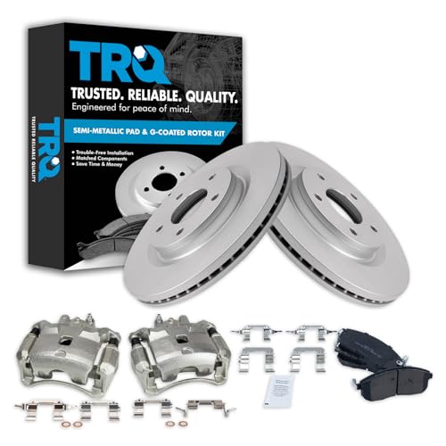 TRQ Front Brake Pad & Rotor Kit w/Calipers (Sentra)