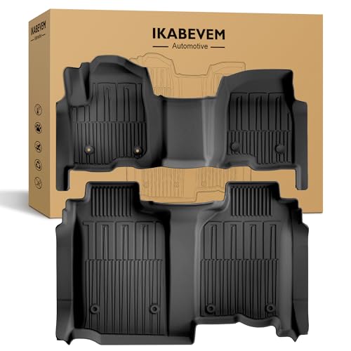 IKABEVEM Floor Mats for Chevy Silverado/GMC Sierra