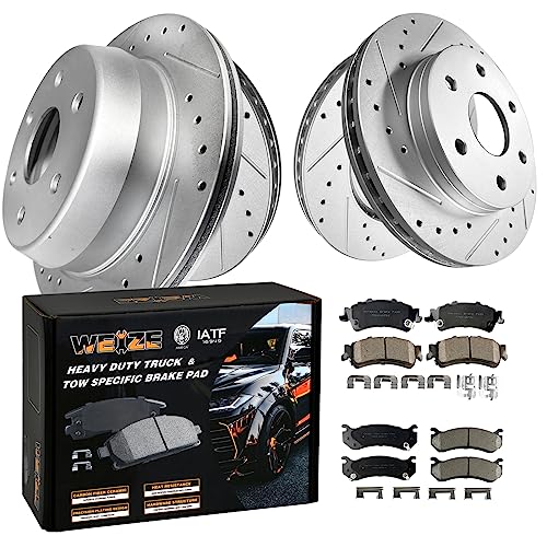 WEIZE Front and Rear Rotors & Pads Kit