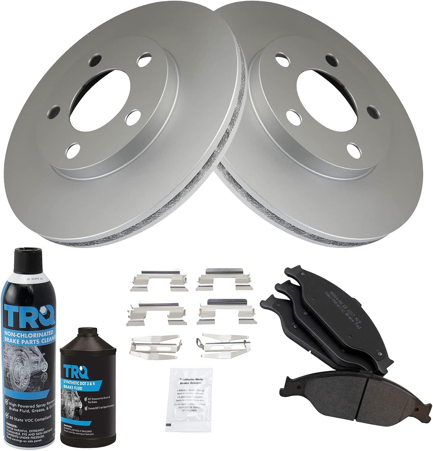 TRQ Front Brake Pad & Rotor Kit (1999-2004 Mustang)
