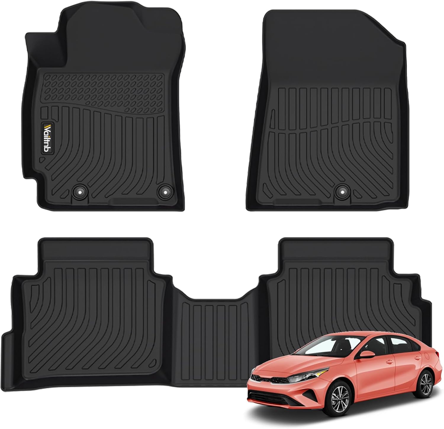 Floor Mats Custom for Kia Forte 2019-2024 All Weather Protection TPE Durable Floor Liners