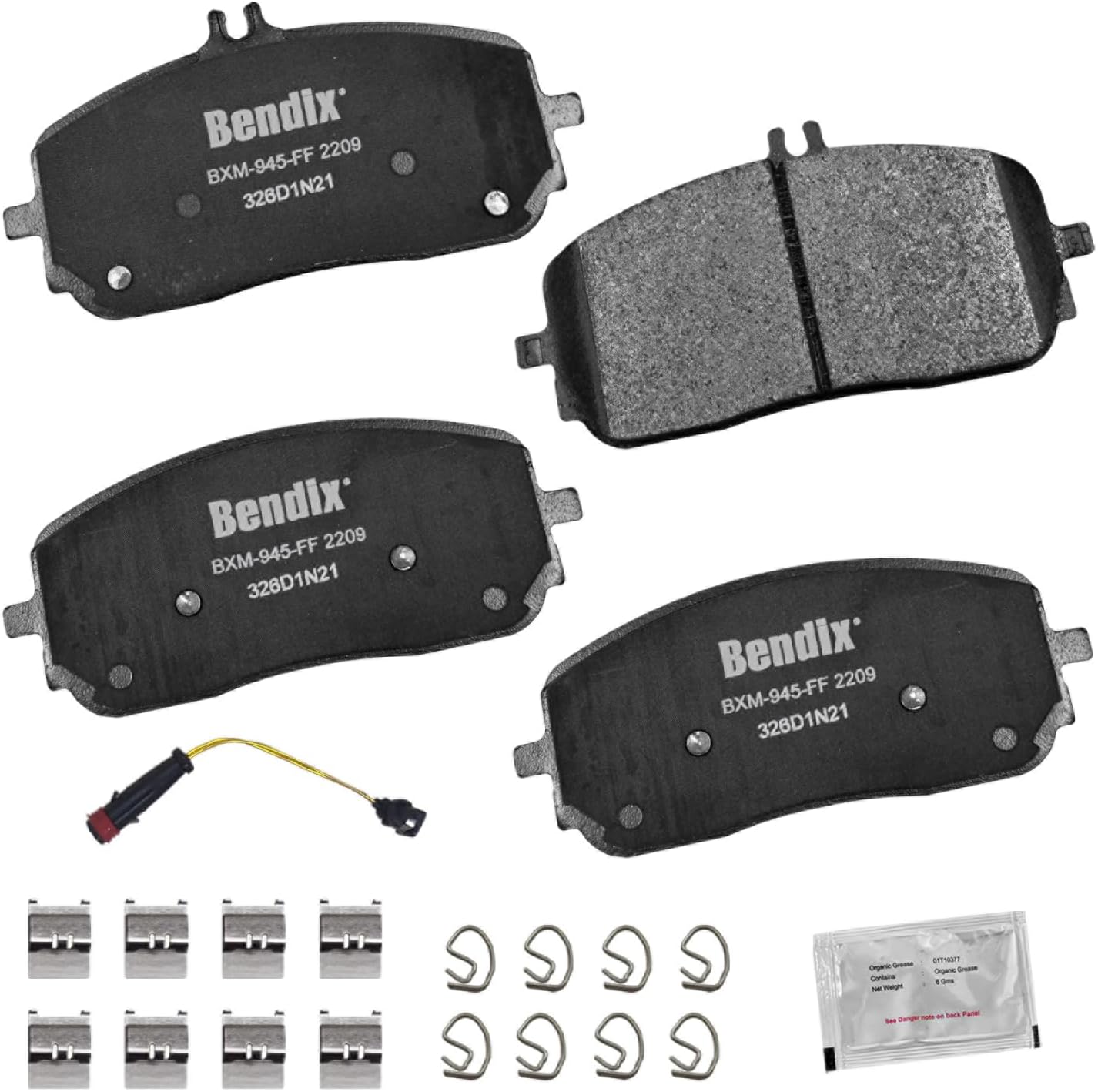 Bendix Priority1 CFM2209 Semi-Metallic Front Brake Pads for Select Mercedes-Benz Models