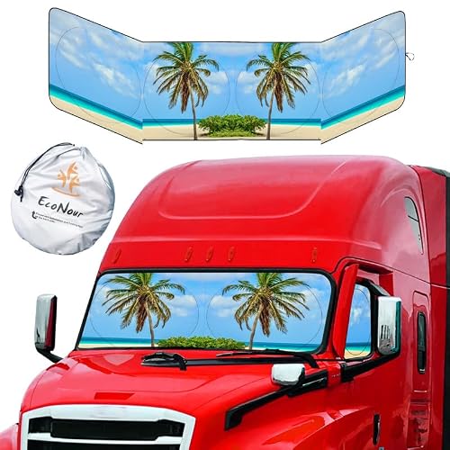 EcoNour Semi-Truck Printed Sun Shade