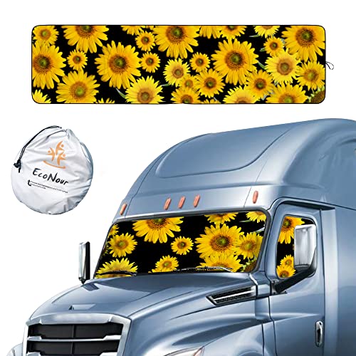 EcoNour Semi Truck Printed Sun Shade