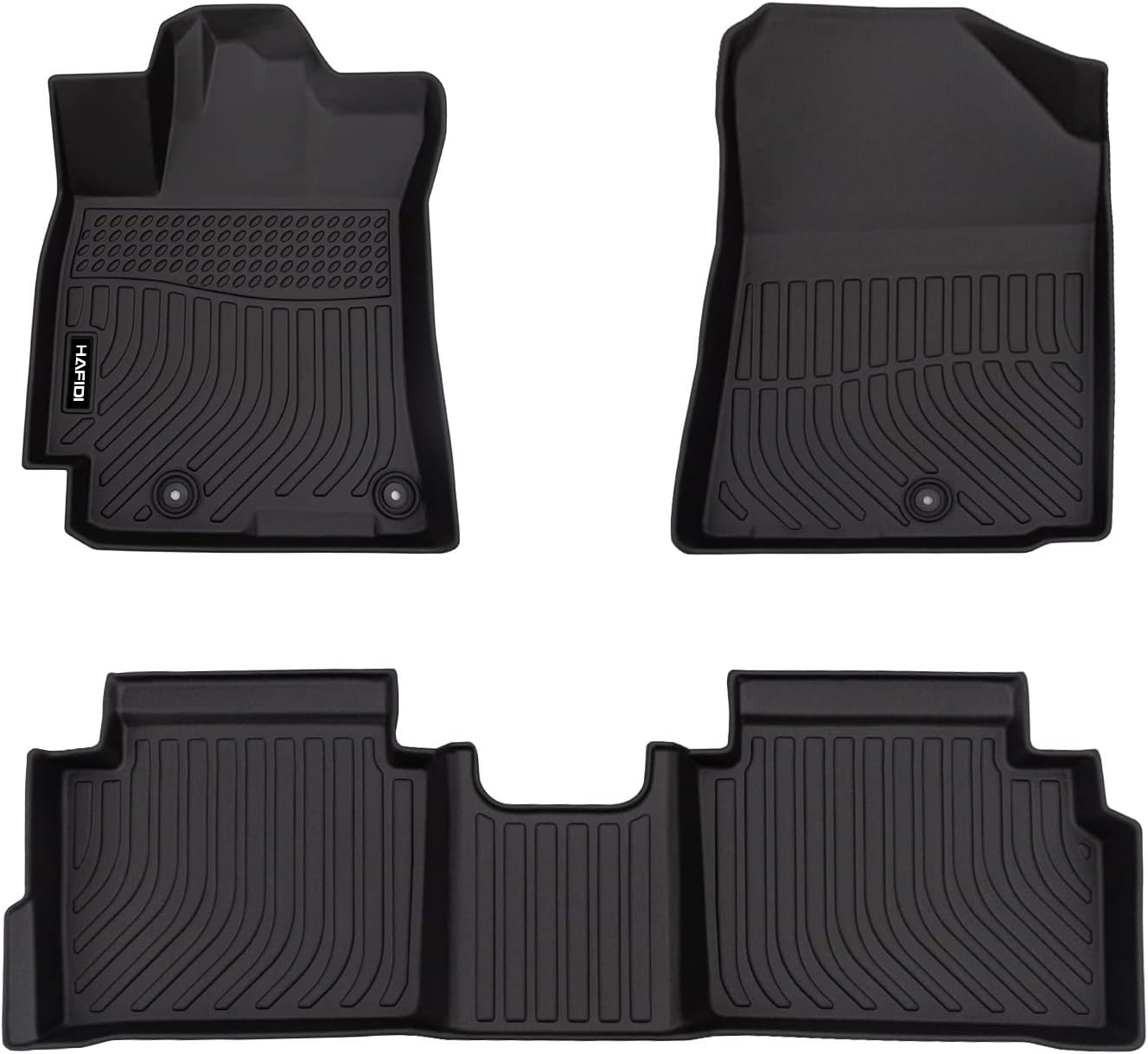 HAFIDI Floor Mats Fit for 2019-2024 Kia ForteSEXFELXLXSGTGT-LineAll Weather Protection TPE Anti-Slip Automotive Floor Liners, Fits 1st & 2nd Row Full Set Custom Accessories, Black