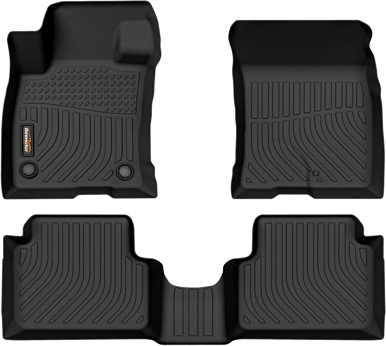 Binmotor-All Weather TPE Floor Mats for 2022-2025 2026 Ford Maverick(Not for Hybrid) & Bronco Sport 4-Door 2021-2025, Heavy Duty Protection Car Floor Liners, Full Set for Ford Maverick Accessories