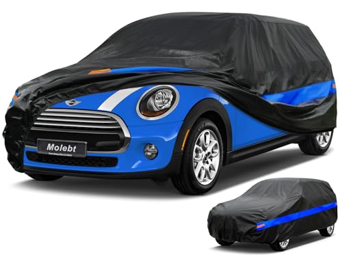 Hatchback Car Cover Waterproof All Weather, Universal Fit Toyota Yaris, Honda Fit, Kia Rio, Mini Cooper Coupe/Convertible, Mitsubishi Mirage, Chevrolet Bolt/Sonic etc.