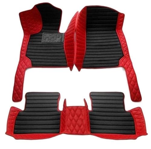 Custom Fit Car Floor Mats by SARAHS - Waterproof PU Leather Full Coverage for Most Cars, SUVs, and Trucks - Automotive Liners to Protect Vehicle Interior Floor Accessories (Black Stripe 6)