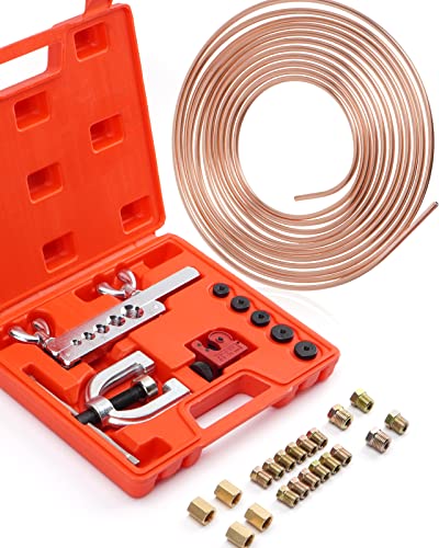 25 ft 1/4" Copper Coated Brake Line Kit