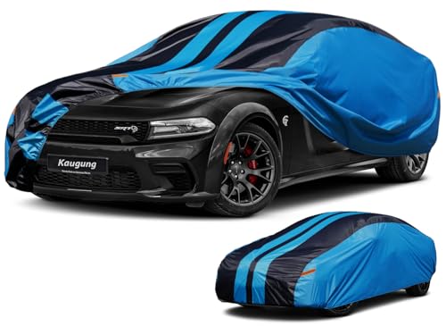 Car Cover Waterproof Custom Fit Dodge Charger(2006-2025), Full Exterior Cover for Automobiles Lightweight Resistant Outdoor Sun UV Rain Dust Snow Wind Protection.