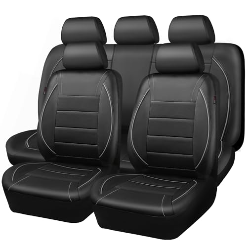 CAR PASS Reflect Piping Leather Seat Cover