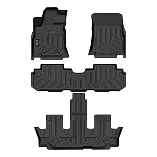 Binmotor-Floor Mats for Subaru Ascent 2019-2025 7/8 Passenger,All Weather Car Floor Mat Rubber Liners for Subaru Ascent Accessories