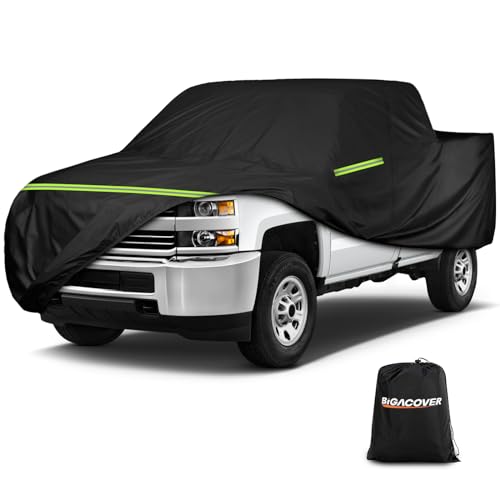 for Silverado 2500 3500 HD Crew cab Short Bed 6.6ft Truck Cover, Light Shell Outdoor Car Covers with Zipper Windproof Heavy Duty Protection for 2000-2022 Chevy Silverado 2500 e0HD (UP to 250''L)