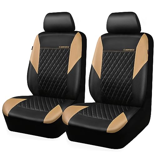 CAR PASS Quilting Leather Front Seat Covers