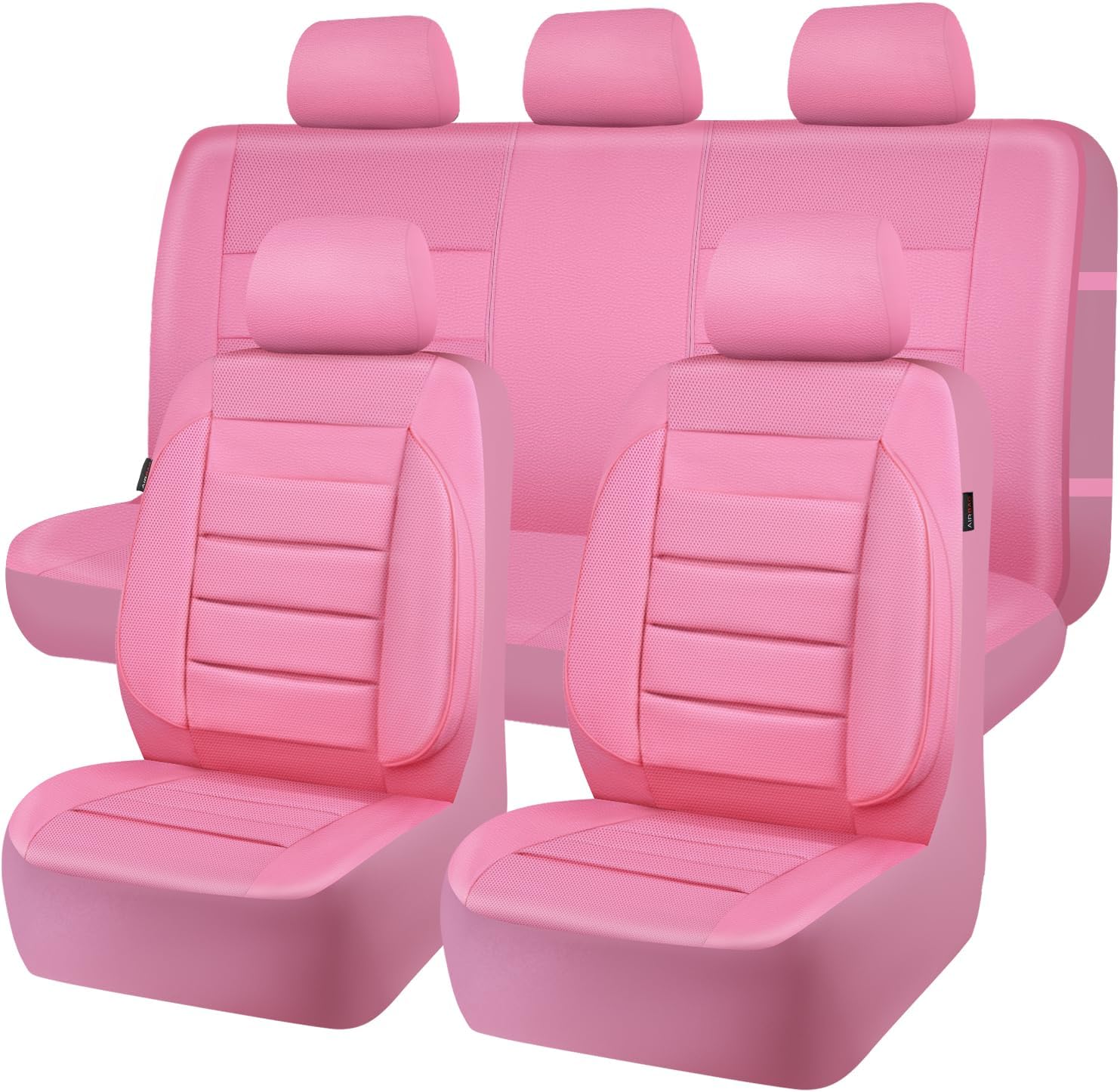 CAR PASS Pink Leather Seat Covers