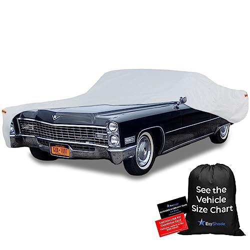 EzyShade 10-Layer Waterproof Sports Car Cover. See Vehicle Size-Chart for Accurate Fit. All Weather Outdoor Covers. Thunderbird Impala Grand Fury Classic Cars. Sun Snow Rain. Size C7 (See SizeChart)