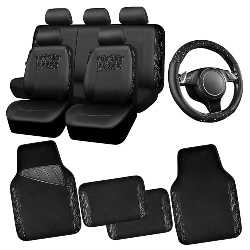 CAR PASS Leather Lace Seat Covers
