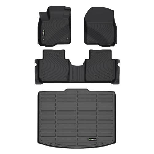 HAFIDI Floor Mats & Cargo Liner Set Fit for 2023 2024 2025 2026 Honda CRV (Not fit CRV Hybrid Models) All Weather Protection TPE Anti-Slip Automotive Full Set Floor Liners Custom Accessories - Black