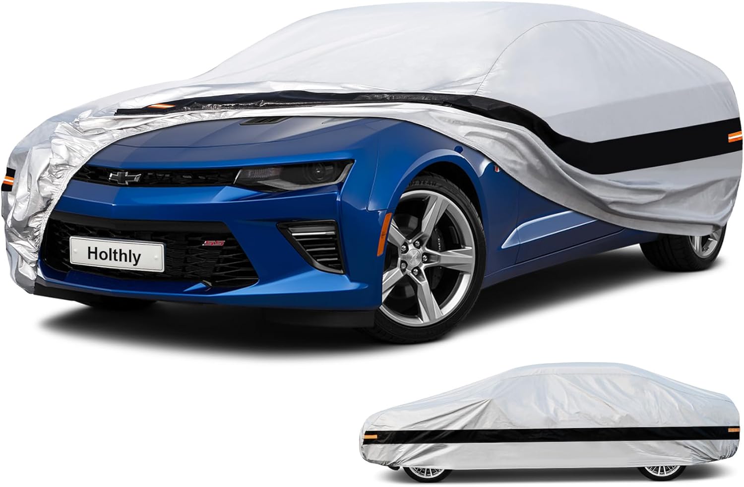 10 Layer Coupe Car Cover Waterproof All Weather for Automobiles,100% Waterproof Outdoor Car Covers Rain Snow UV Dust Protection. Custom Fit for Ford Mustang,Chevy Camaro,Porsche 911,etc