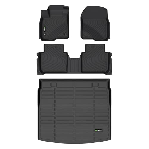 HAFIDI Floor Mats & Cargo Liner Set Fit for 2023 2024 2025 2026 Honda CRV Hybrid & Honda CR-V All Weather Protection TPE Anti-Slip Automotive Full Set Floor Liners Custom Accessories -Black