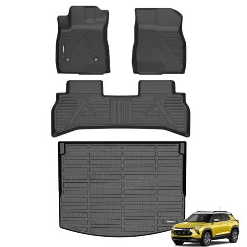 ANBINGO Floor Mats for Chevrolet Chevy Trailblazer FWD 2026 2025 2024 2023 2022 2021 & Cargo Liner for Trailblazer FWD (Cargo Tray in Upper Deck Position) Set - Black
