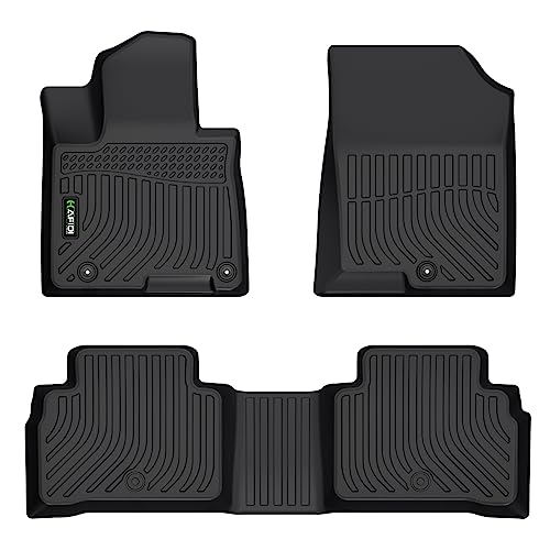 Floor Mats Custom for 2022-2026 Hyundai Tucson (No Hybrid Models) All Weather Protection TPE Heavy Duty Non-Slip Automotive Floor Liners Fits Front& 2nd Row Full Set Accessories, Black