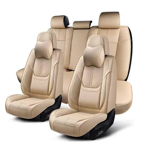 Auto Car Seat Covers Accessories Full Set (Beige)