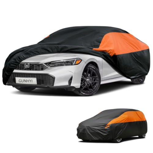 Honda Car Cover Custom Fit Honda Civic Waterproof All Weather for Automobiles, Lightweight Full Exterior Cover Outdoor Sun UV Rain Dust Snow Wind Protection.