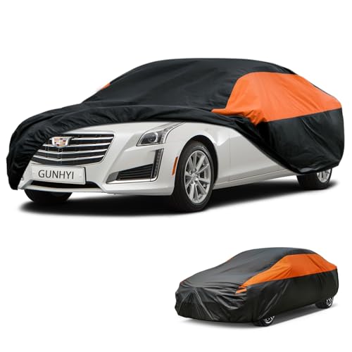 Cadillac Car Cover Custom Fit Cadillac CTS (2003-2014) Waterproof All Weather for Automobiles, Lightweight Full Exterior Cover Outdoor Sun UV Rain Dust Snow Wind Protection.